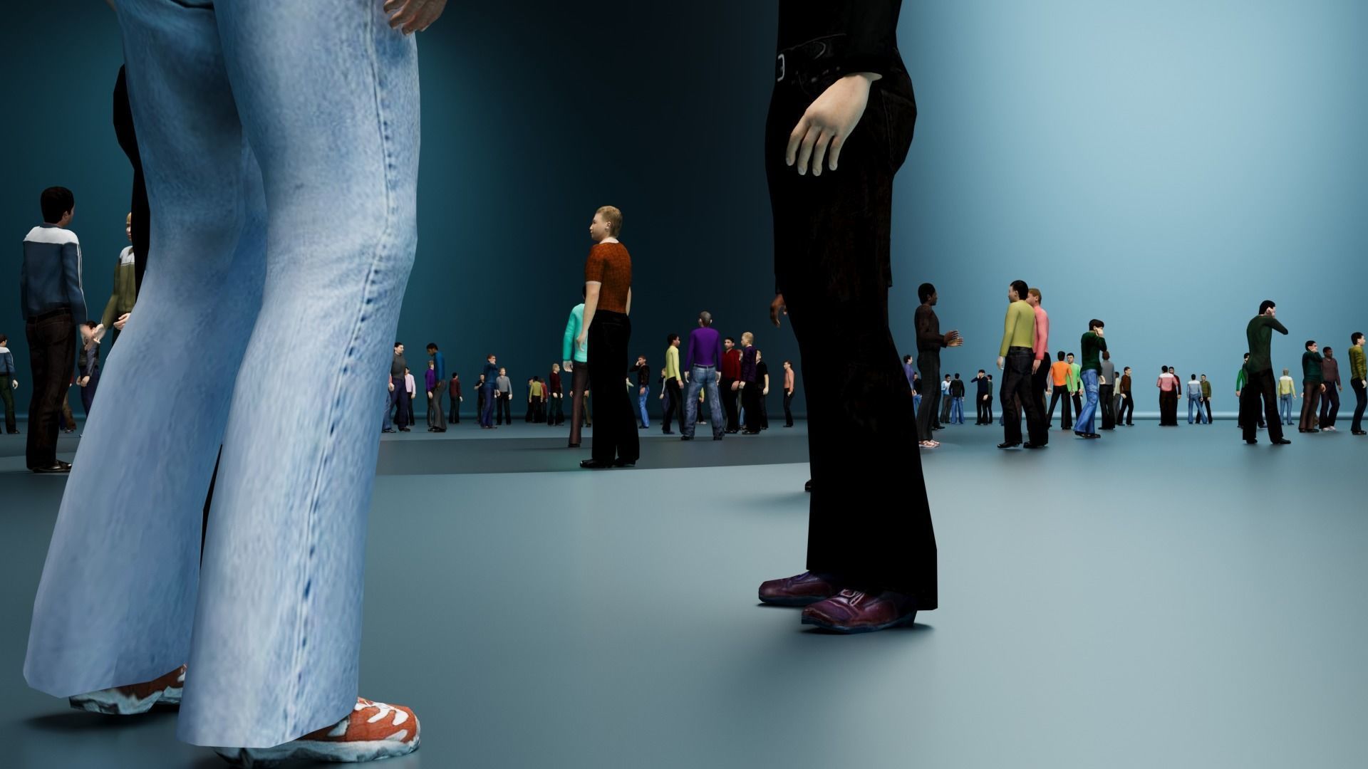 Low Poly Rigged Animated Males Pack - 200 Pieces Low-poly 3D model_7