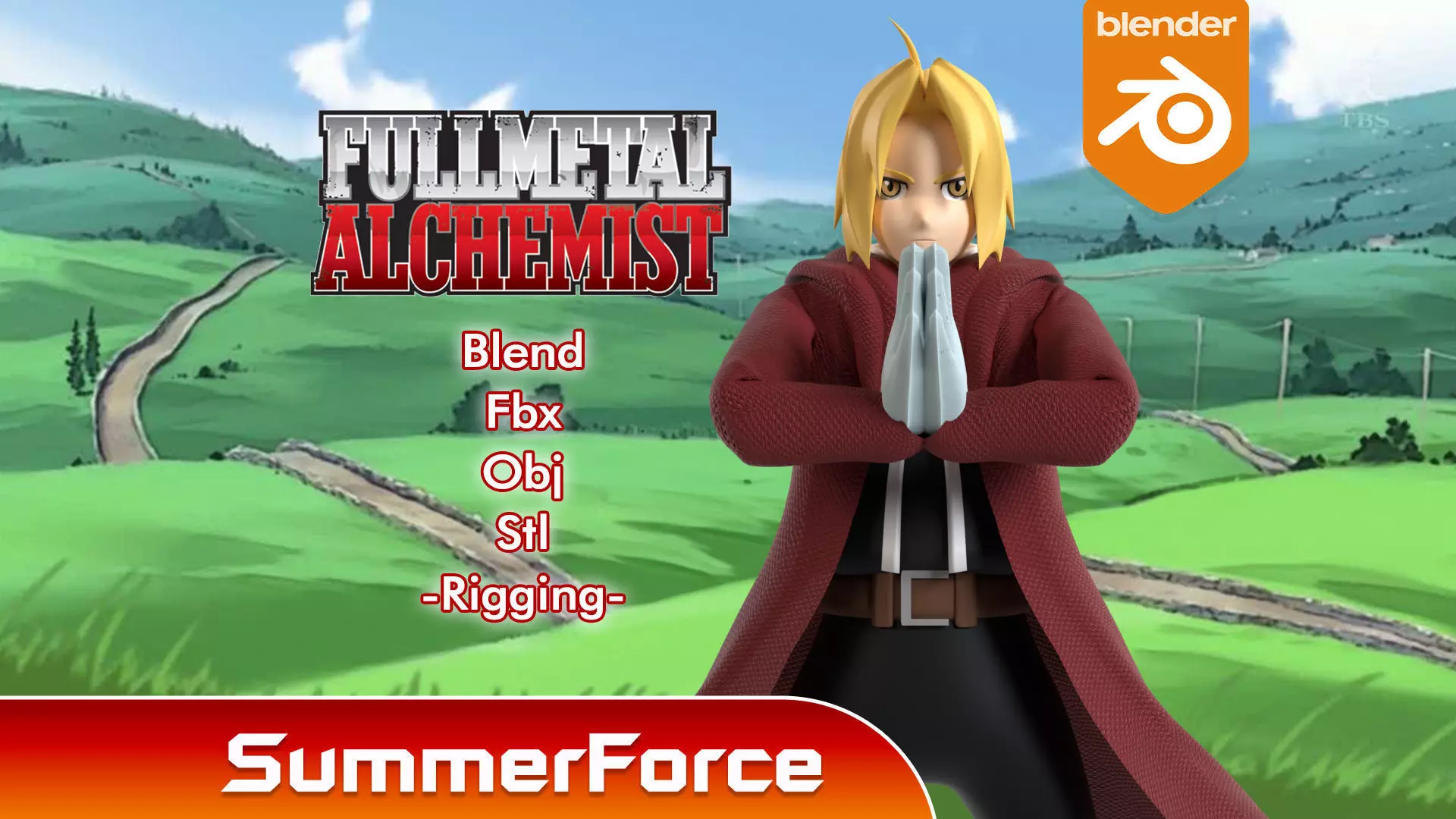 Edword Elric - Fullmetal Alchemist 3D model