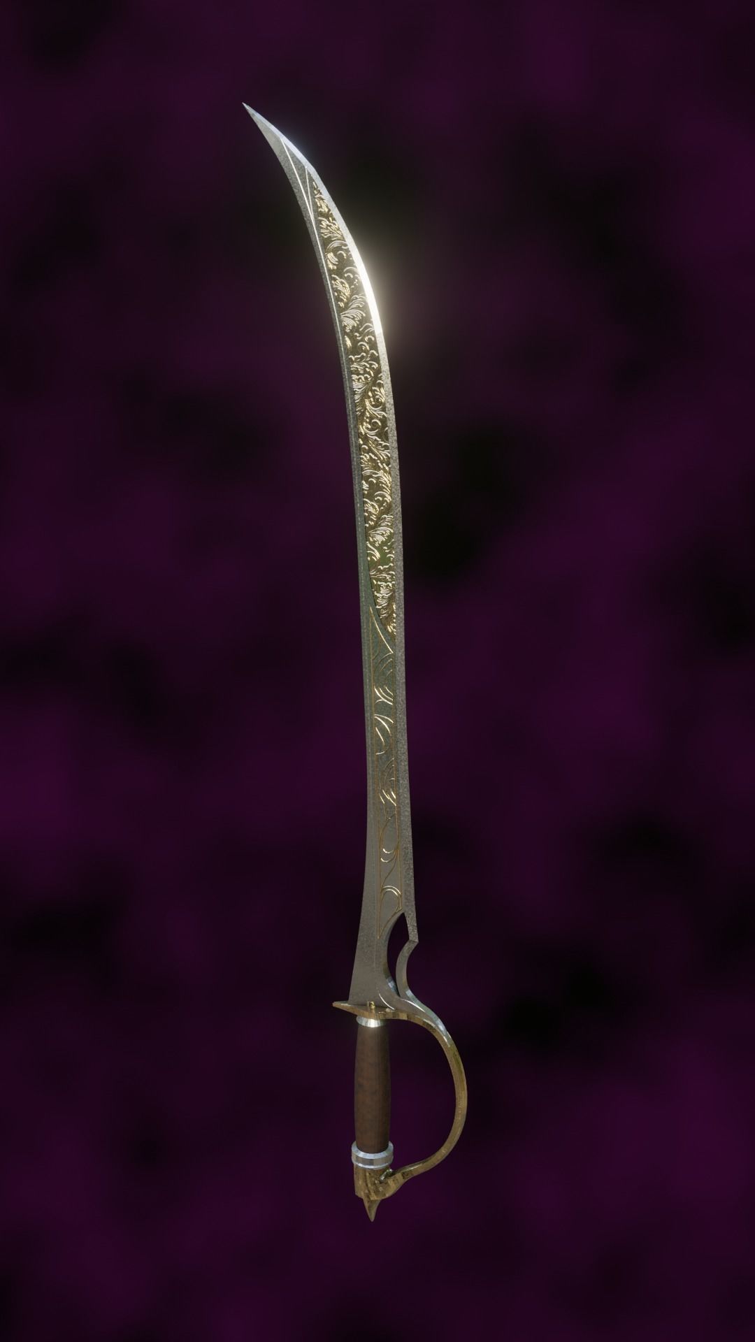 Fantasy Scimitar Blade Baldurs Gate 3 3D print model_2