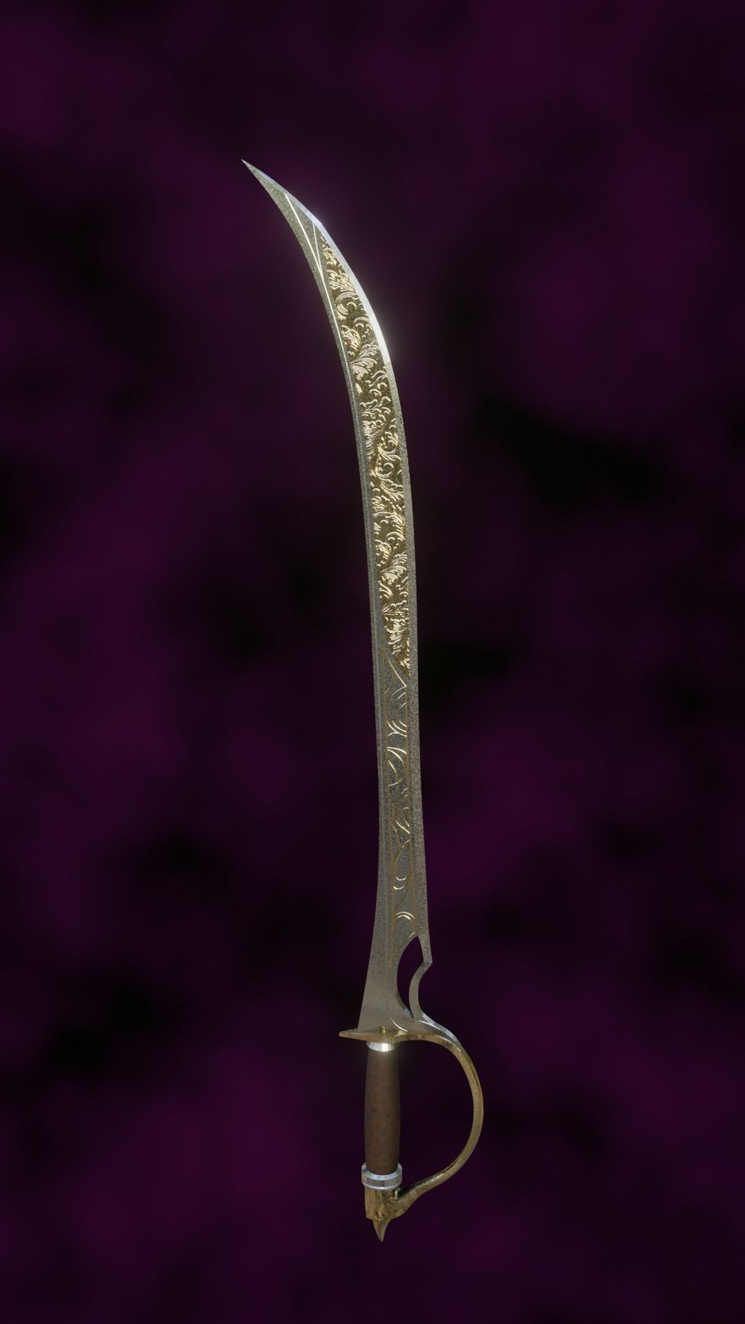 Fantasy Scimitar Blade Baldurs Gate 3 3D print model_4