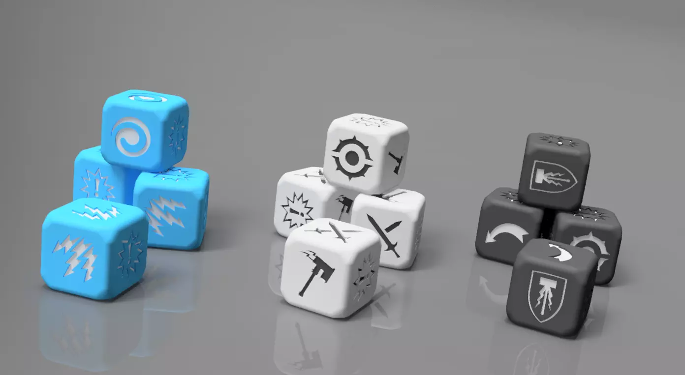 Underw0rlds die set 3D print model