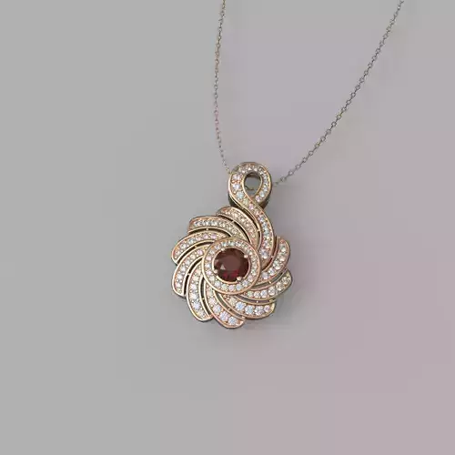 A Pendant in Spiral form with 