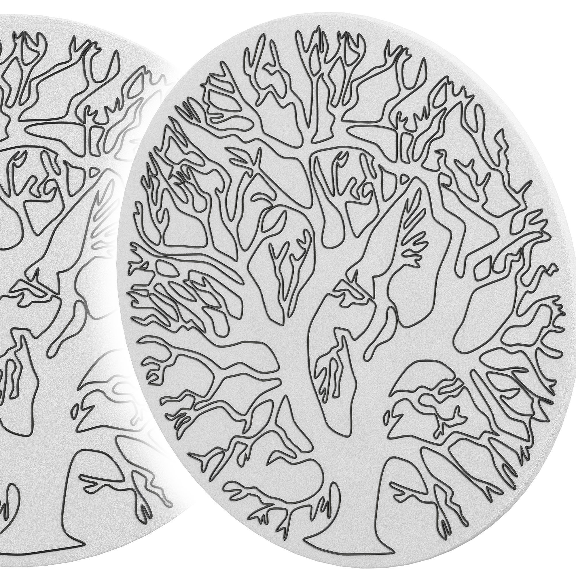 Decorative wall panel 01 3D model_1