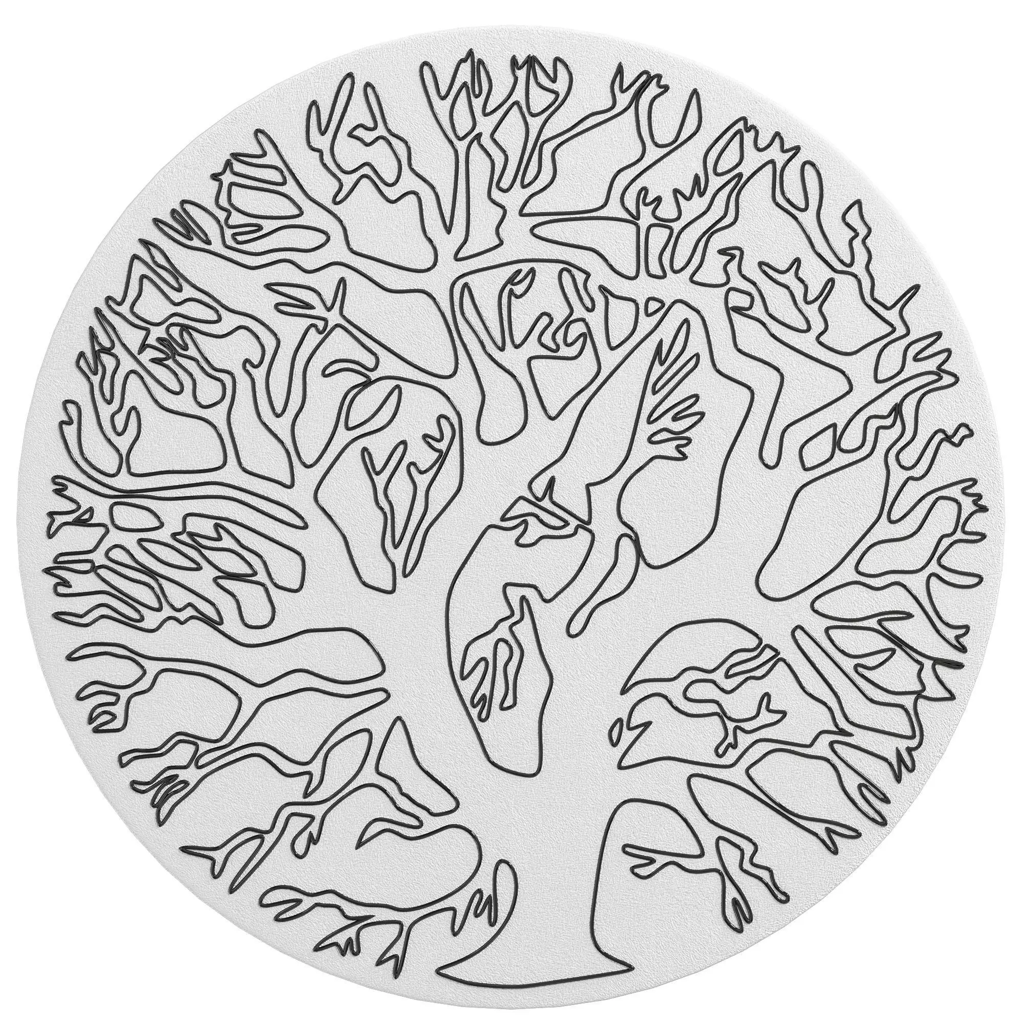 Decorative wall panel 01 3D model_0