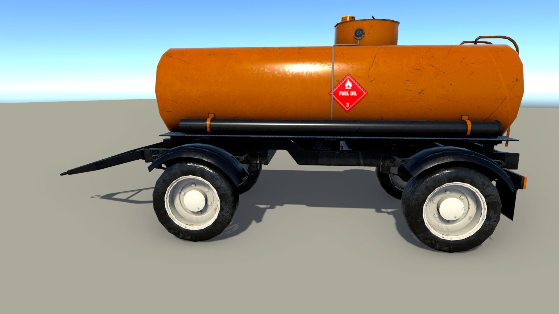 Water Tanki Trolley Low-poly 3D model_2