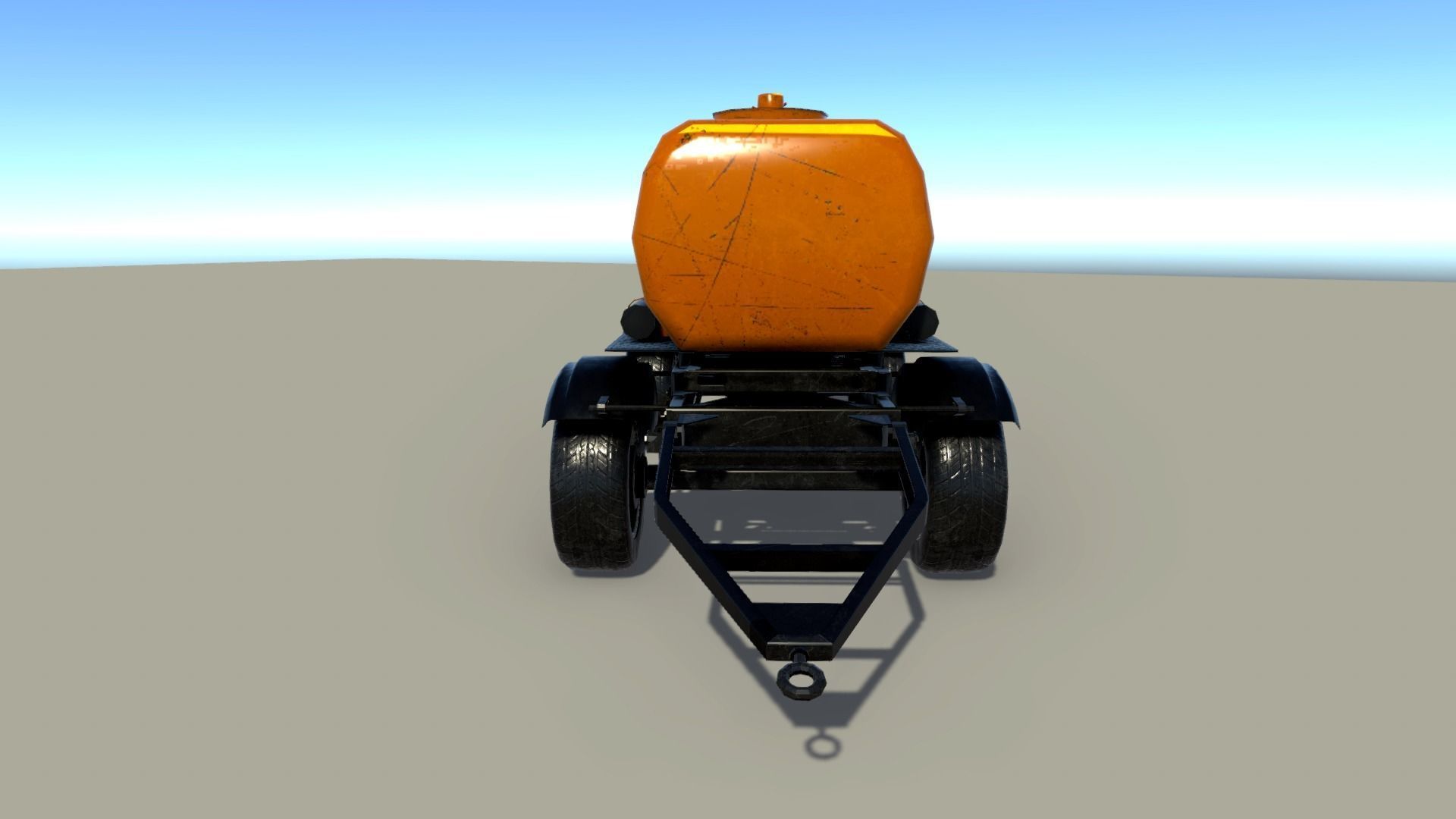 Water Tanki Trolley Low-poly 3D model_3