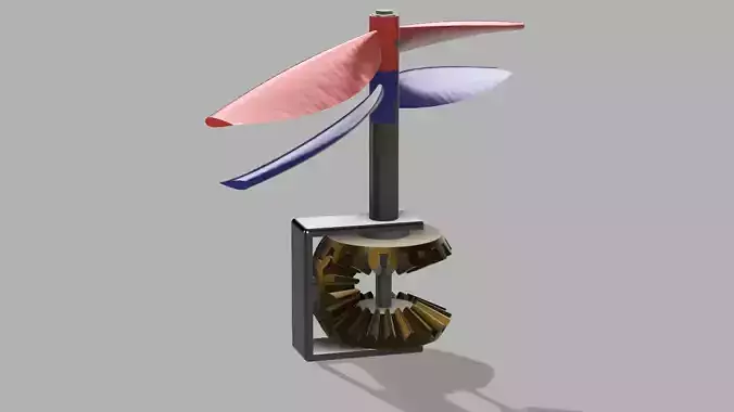 Contra-rotating propellers Free 3D model