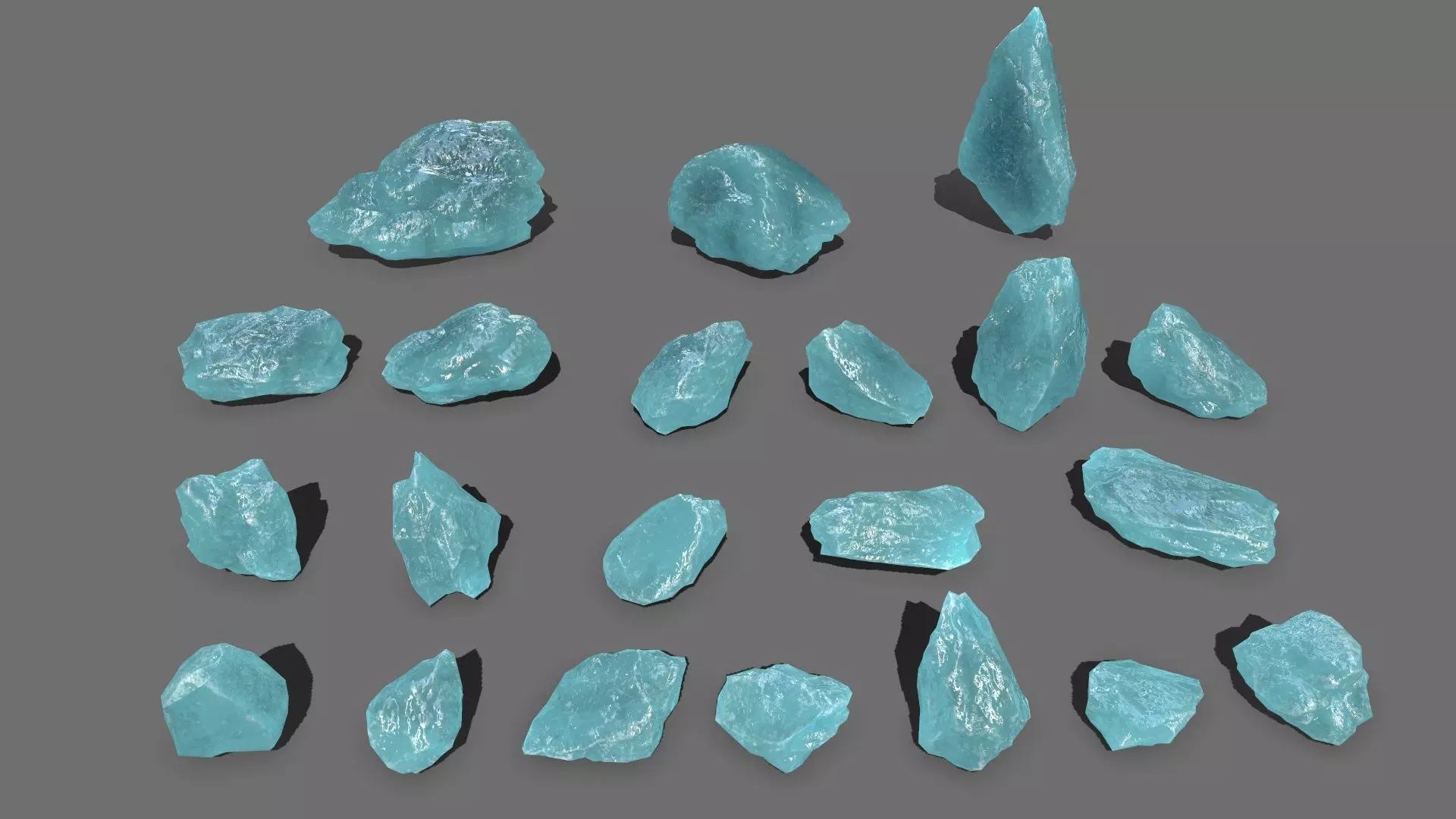 ice rocks   Low-poly 3D model_0