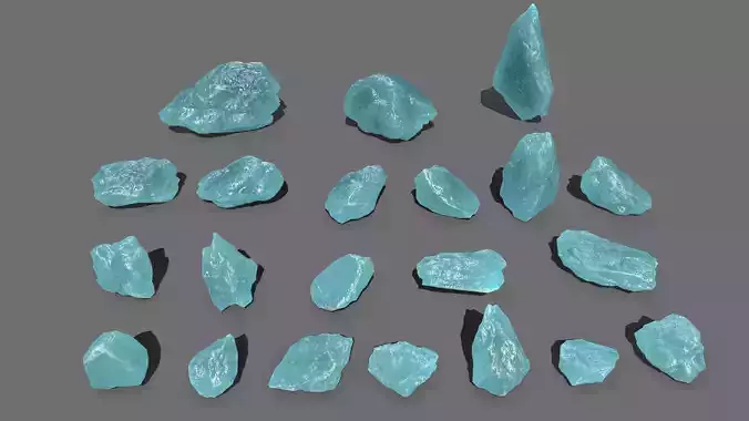 ice rocks   Low-poly 3D model
