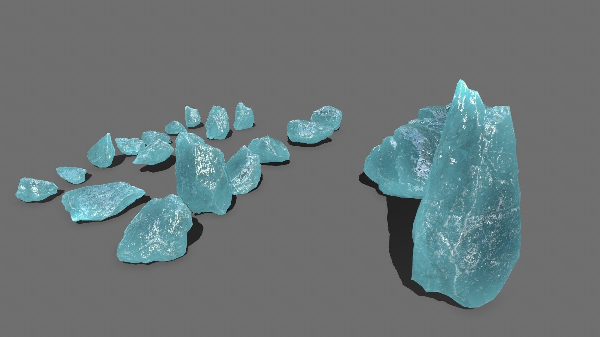 ice rocks   Low-poly 3D model_9