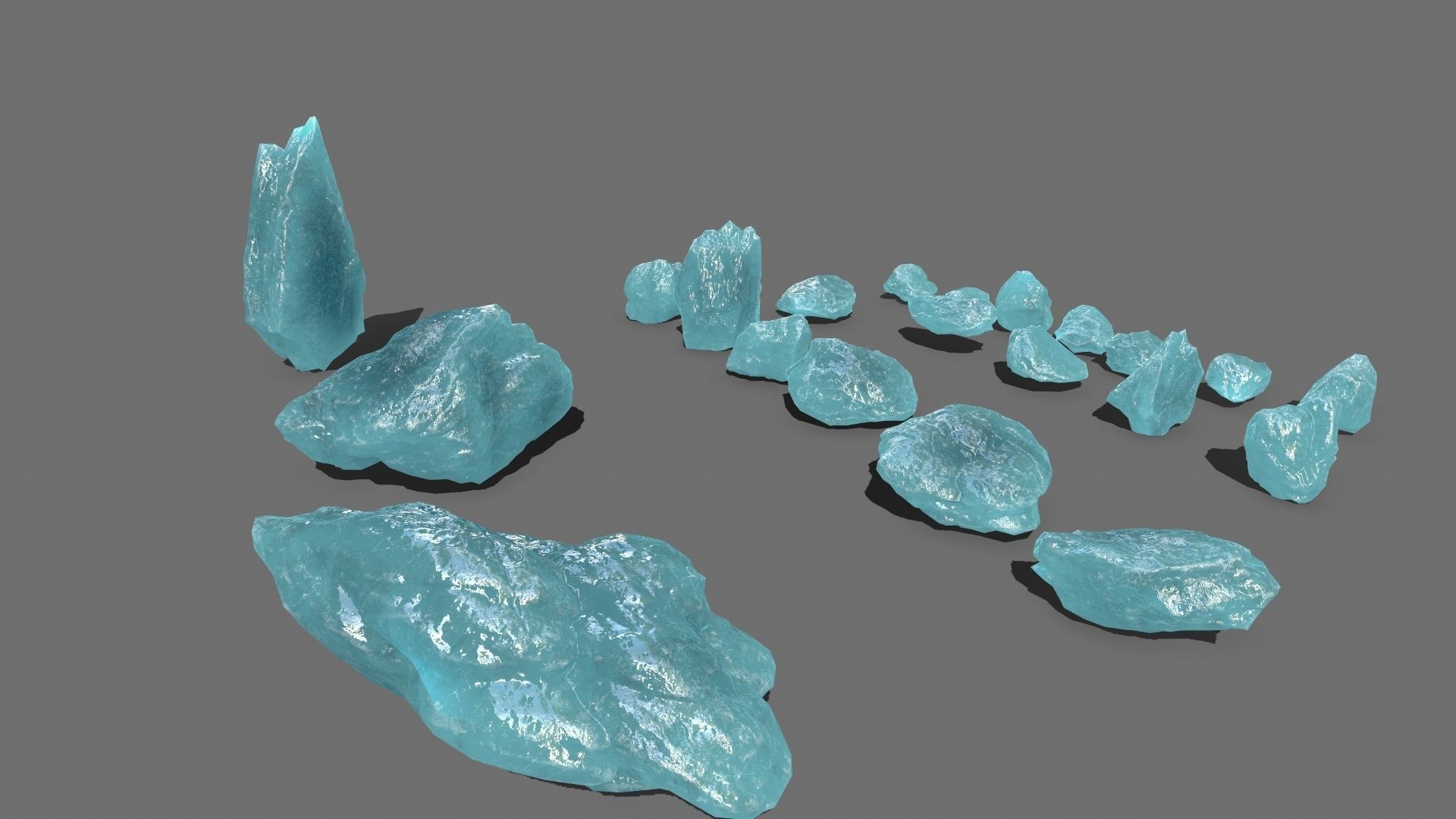 ice rocks   Low-poly 3D model_6