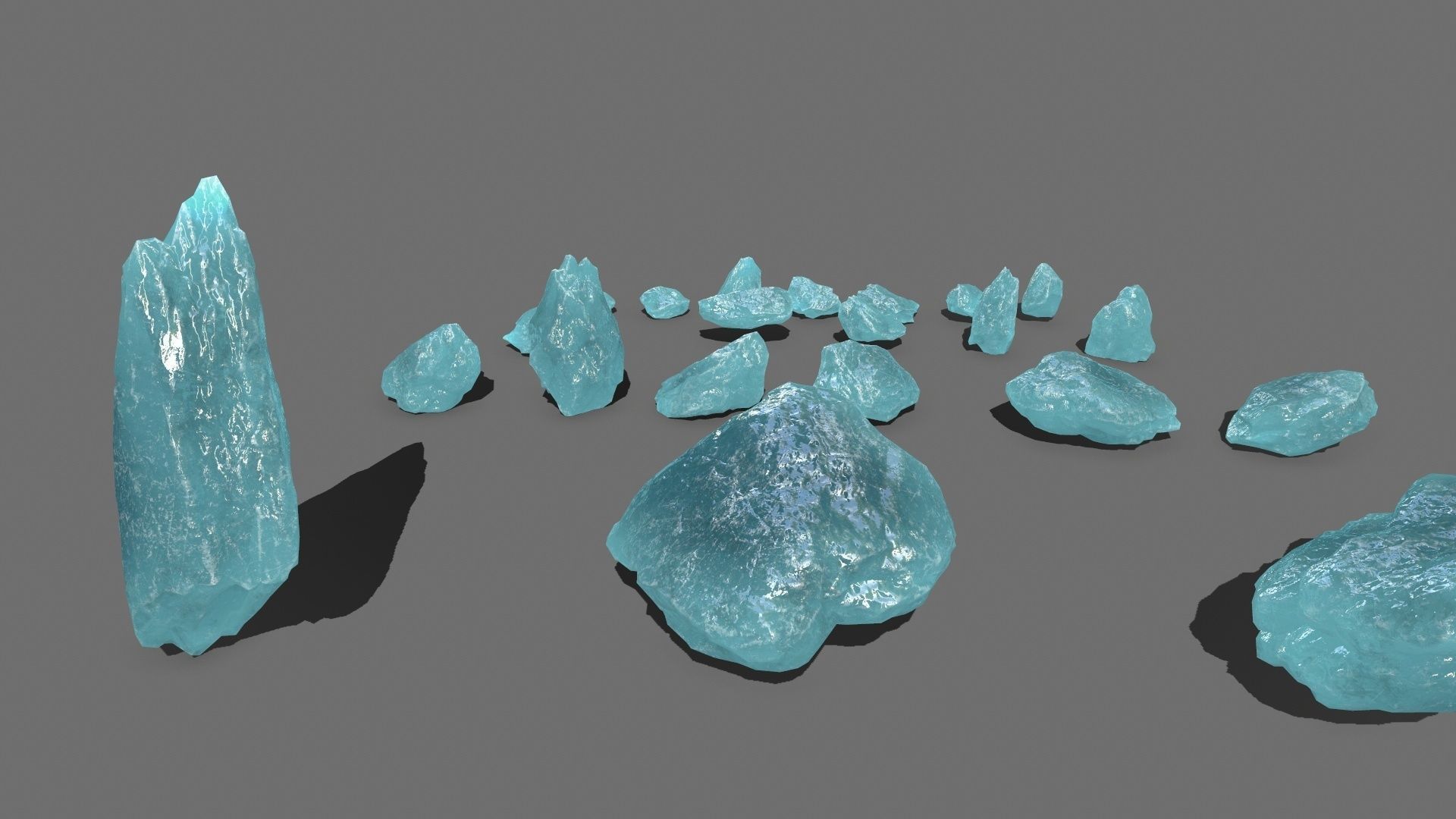 ice rocks   Low-poly 3D model_7