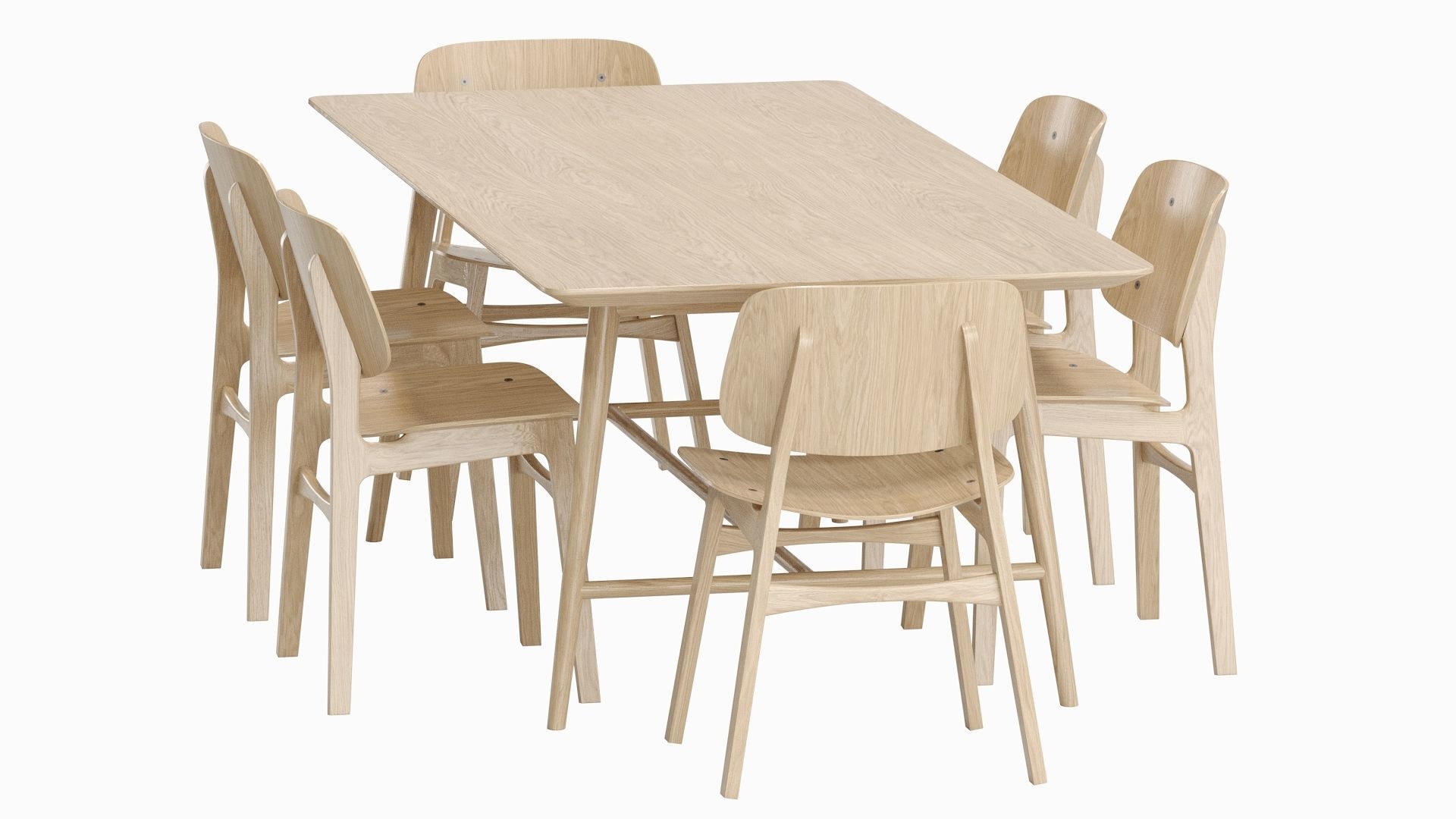 Soborg Chair and holland Table 3D model_6