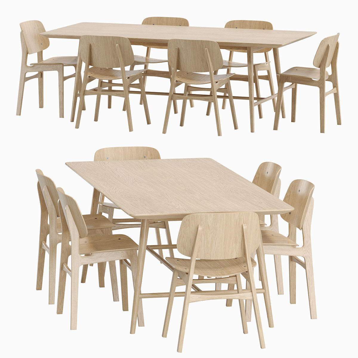 Soborg Chair and holland Table 3D model_21