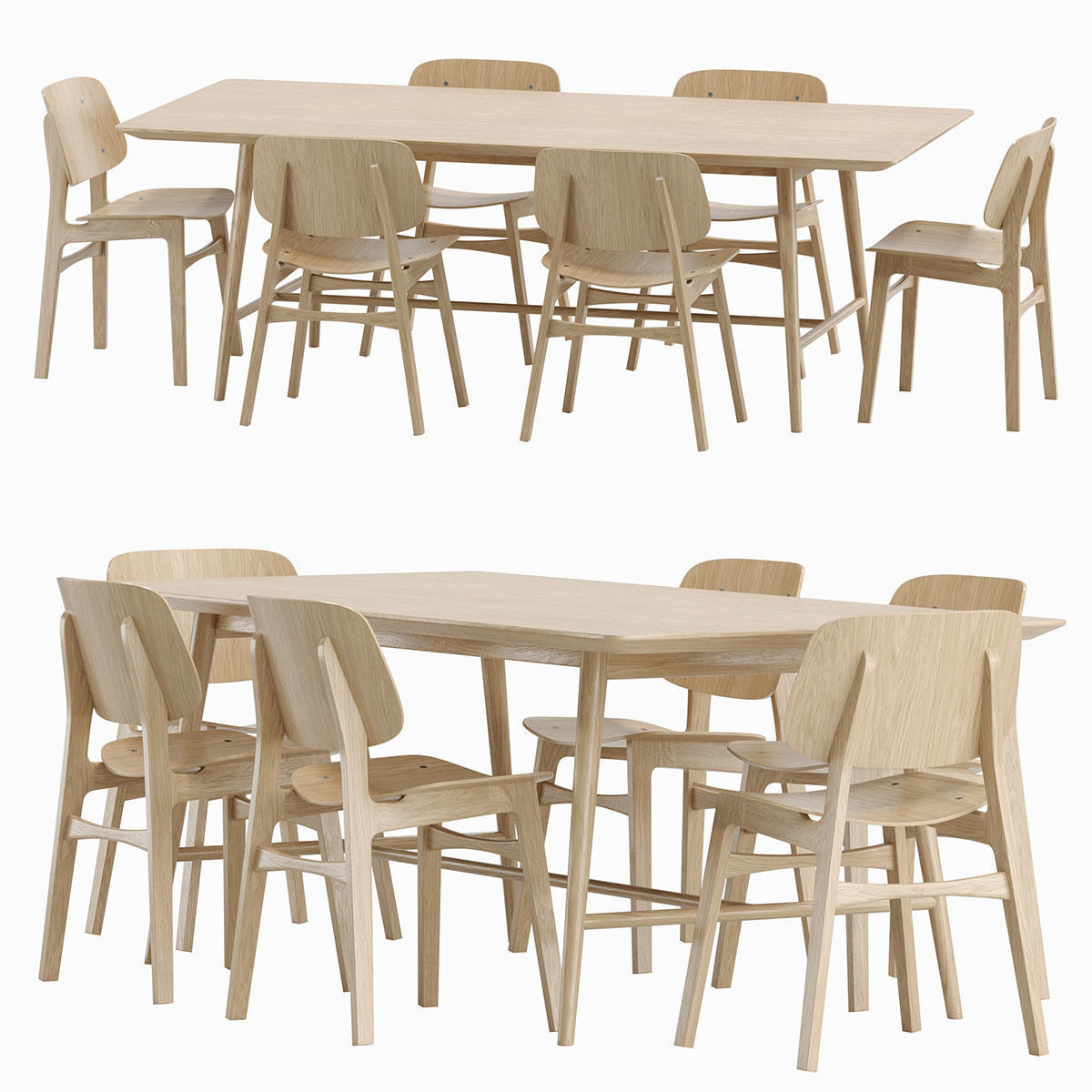 Soborg Chair and holland Table 3D model_23