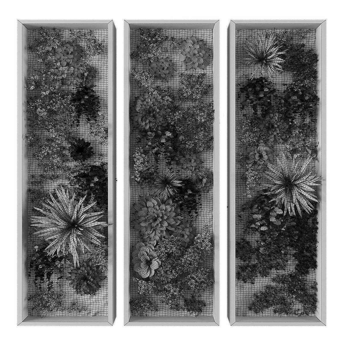 Vertical garden 234 Low-poly 3D model_1