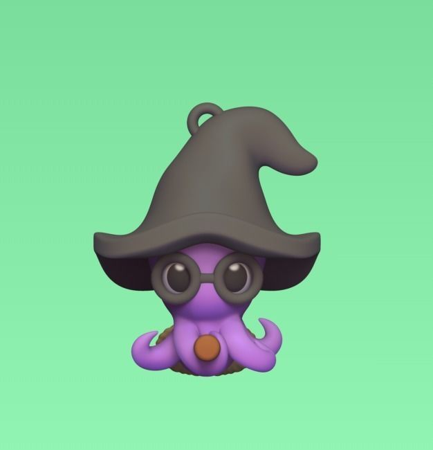 Wizard Octopus 3D print model_1