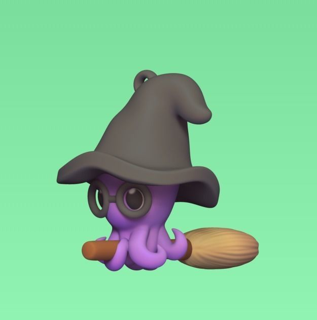 Wizard Octopus 3D print model_2