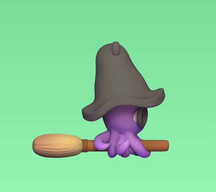Wizard Octopus 3D print model_4