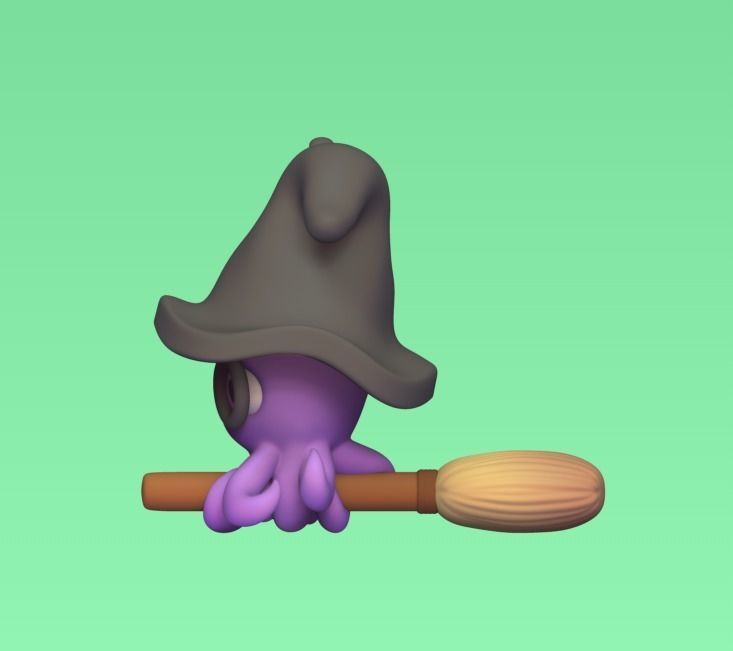 Wizard Octopus 3D print model_3