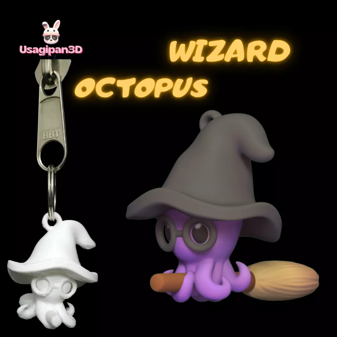 Wizard Octopus 3D print model_0