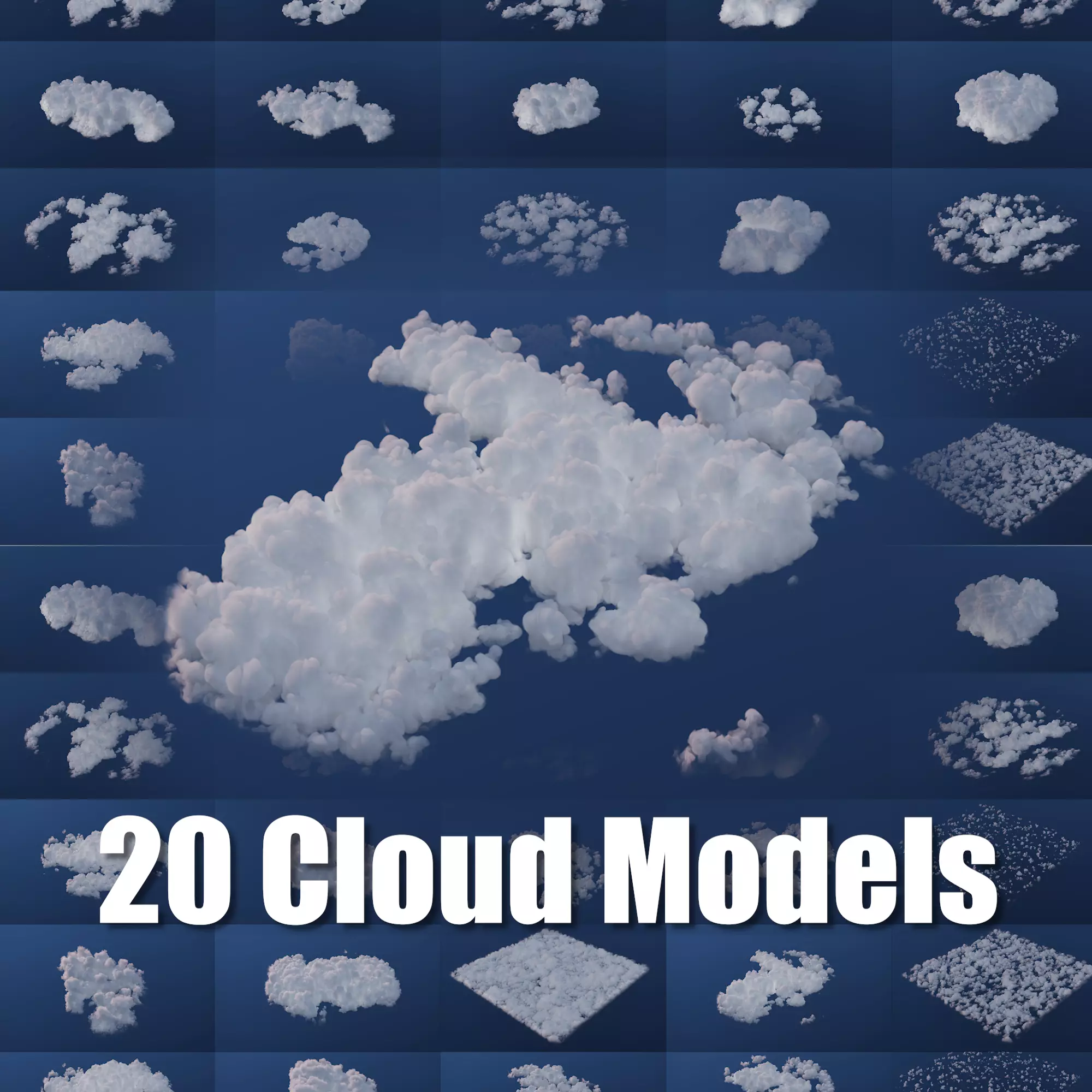 3D Volumetric Cloud Pack 3D model_0