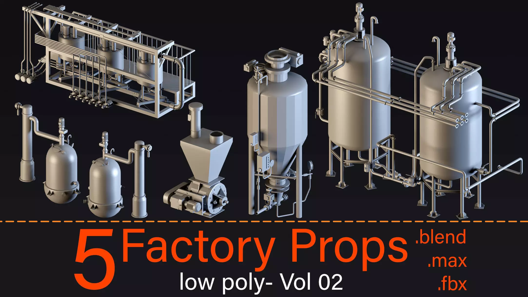 5 Factory props- Vol 02 3D model_0