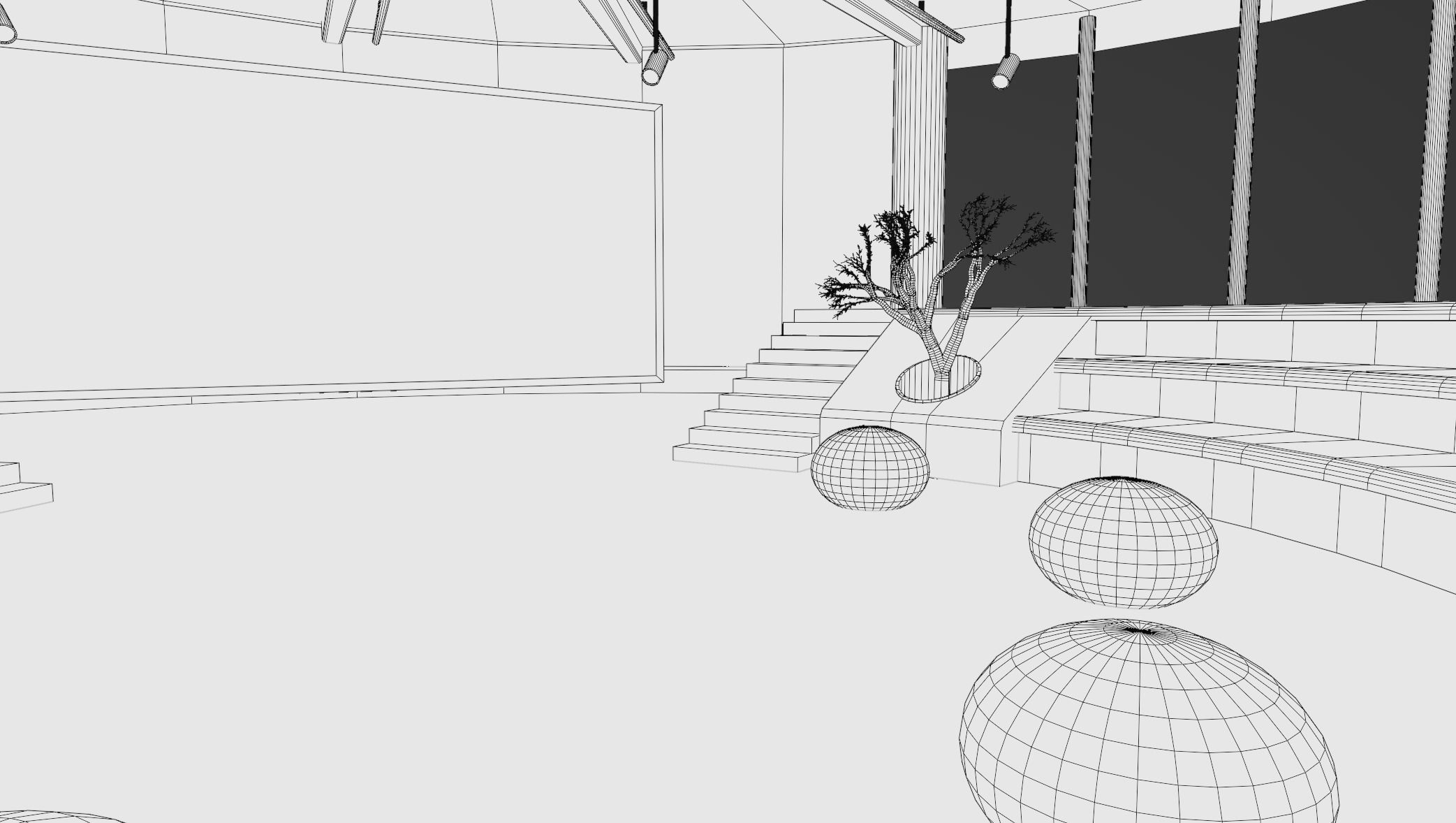 Circular Lobby Conference Room 3D model_9