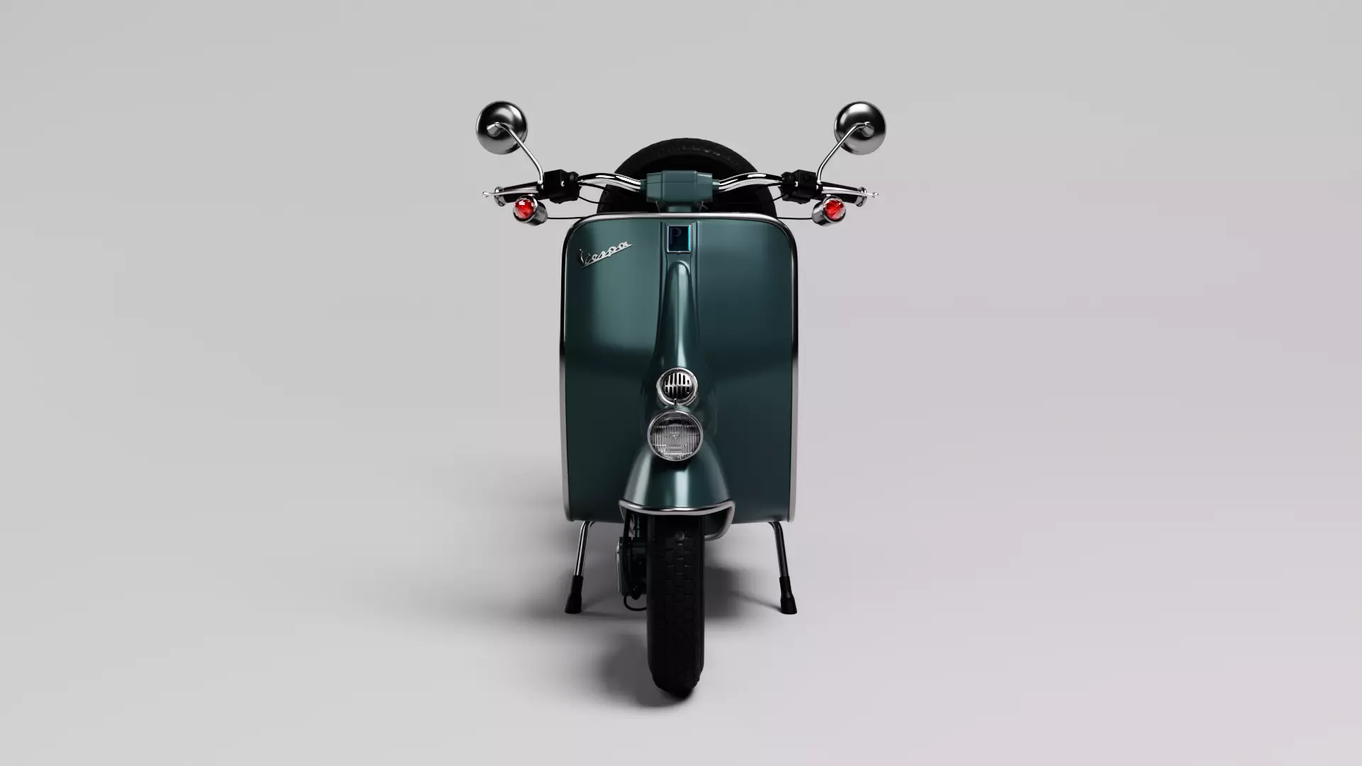 Customized Vespa  Low-poly 3D model_0