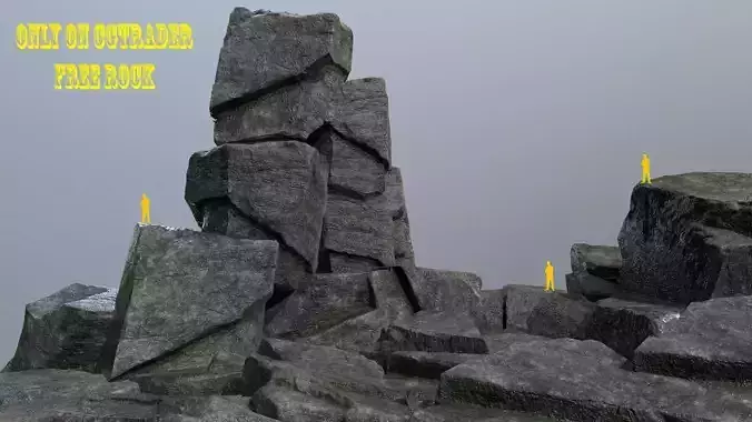 Free Rock Low-poly 3D model