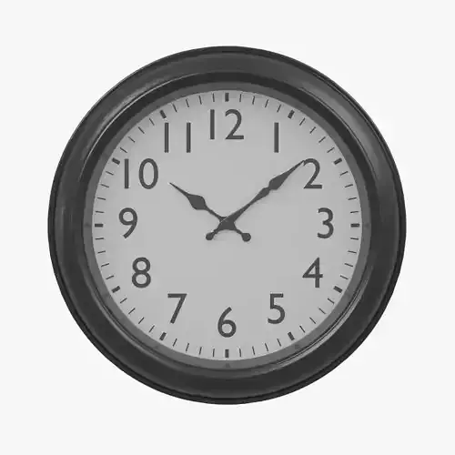 Traditional black wall clock01