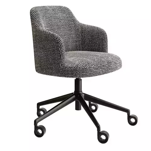 Abby Armchair with Castors by Porada 3D model