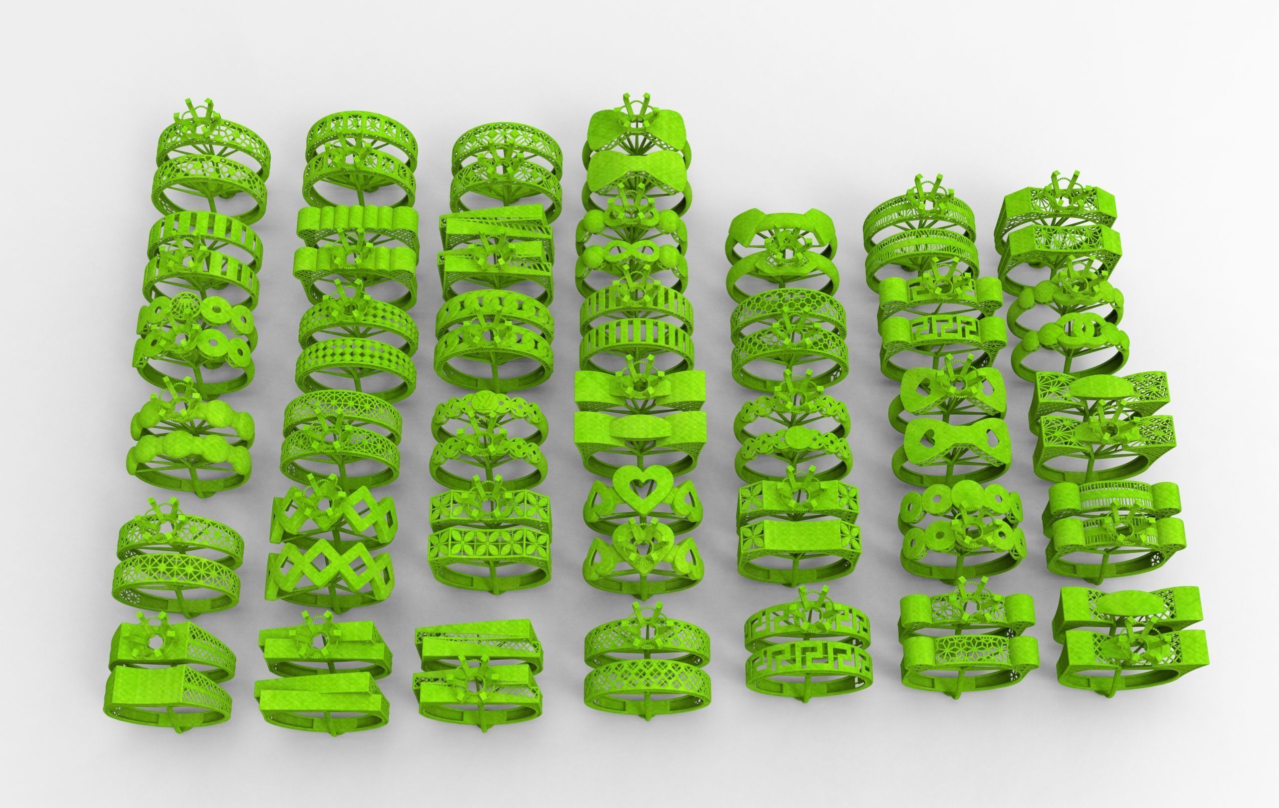 33 new beautiful rings model ready for print stl ring 3D print model_12