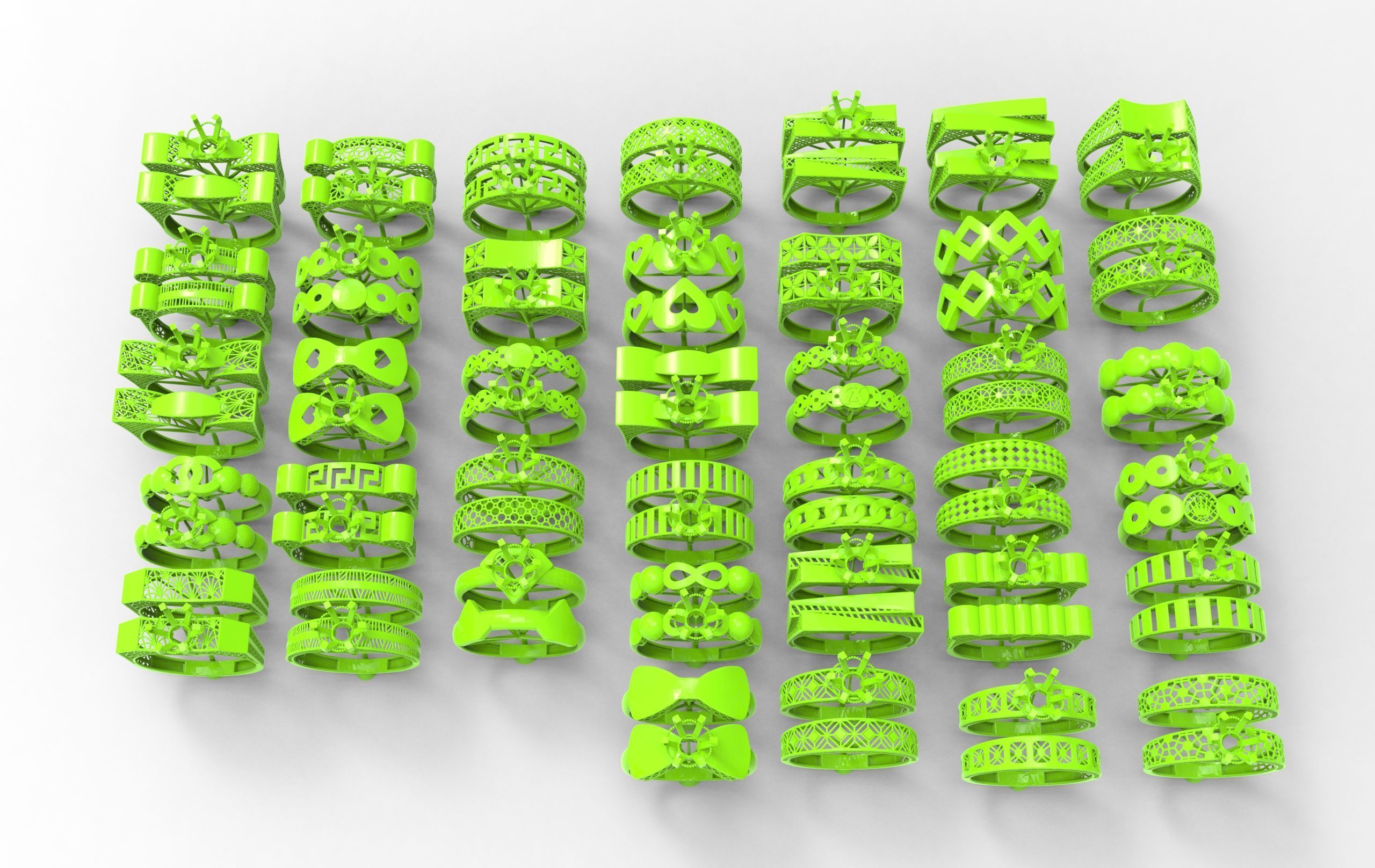 33 new beautiful rings model ready for print stl ring 3D print model_1