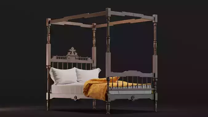 South Asian Bed 3D model