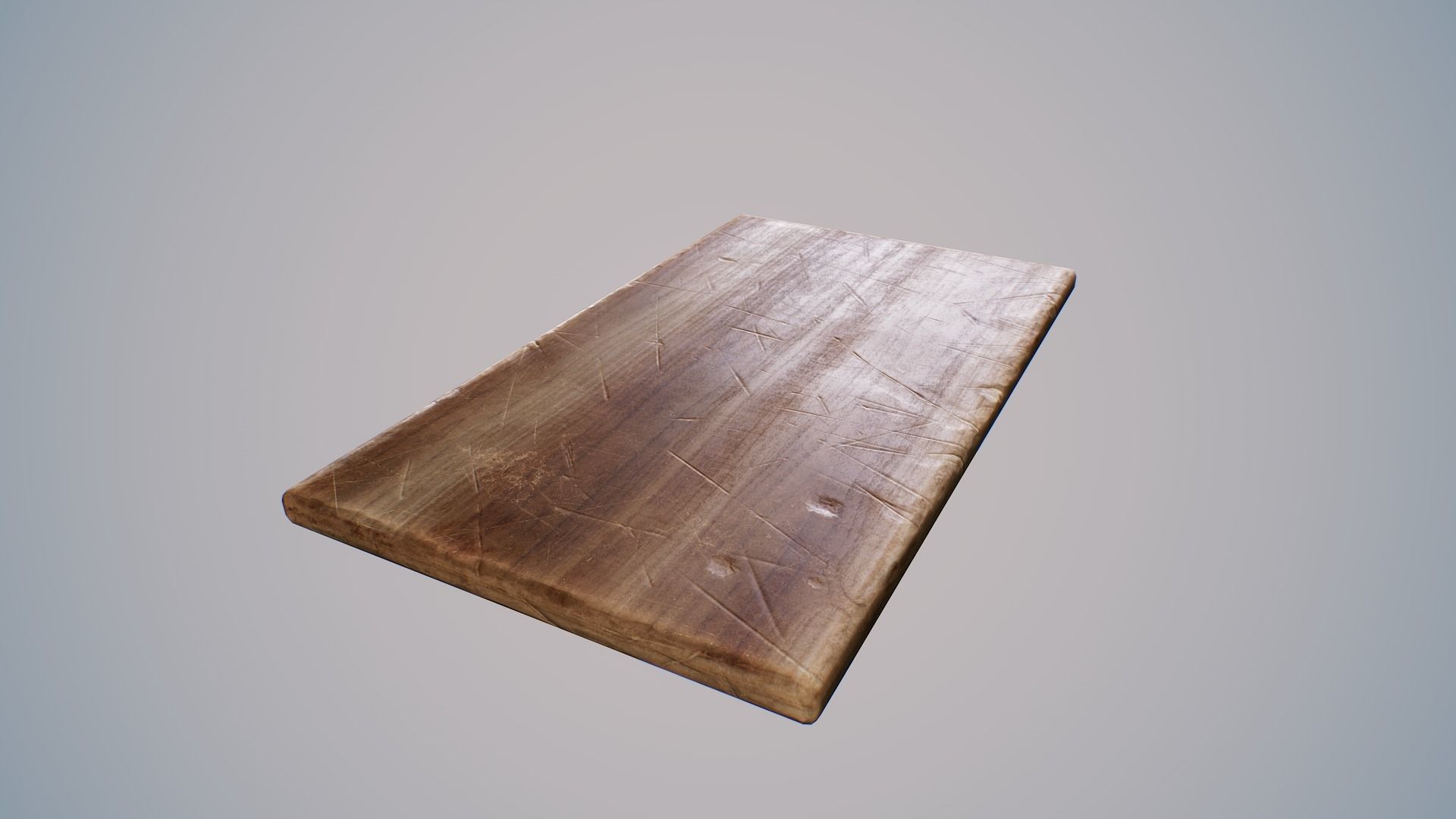 Wooden Cutting Board Low-poly 3D model_3