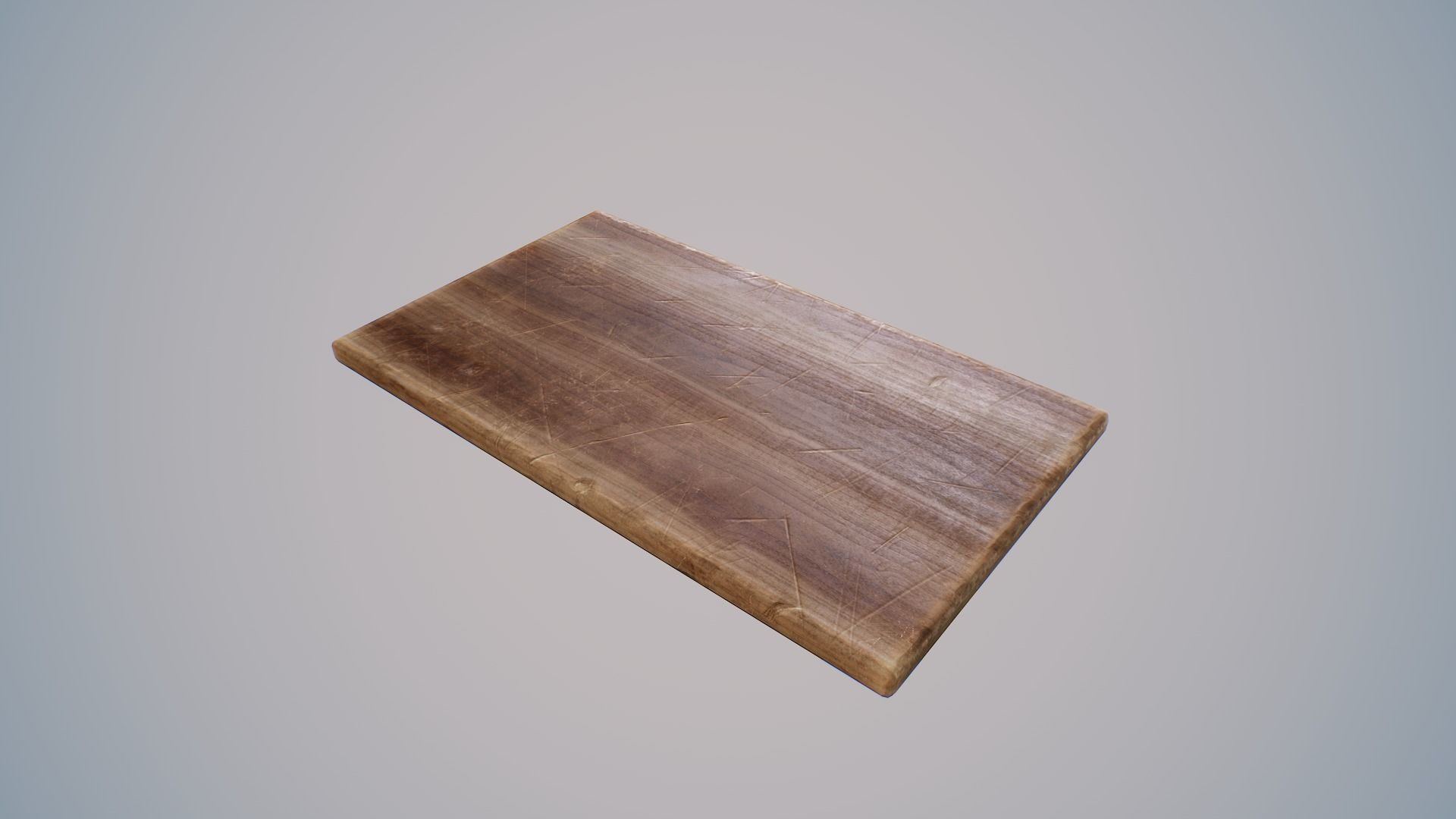 Wooden Cutting Board Low-poly 3D model_1