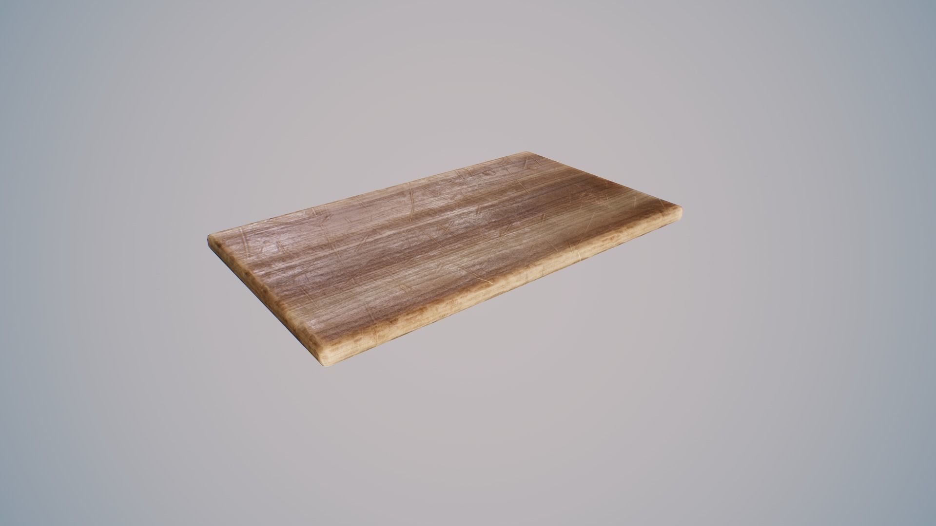 Wooden Cutting Board Low-poly 3D model_8