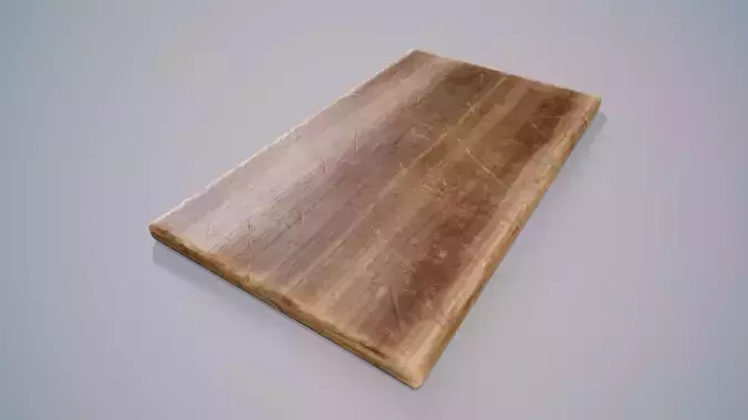 Wooden Cutting Board Low-poly 3D model