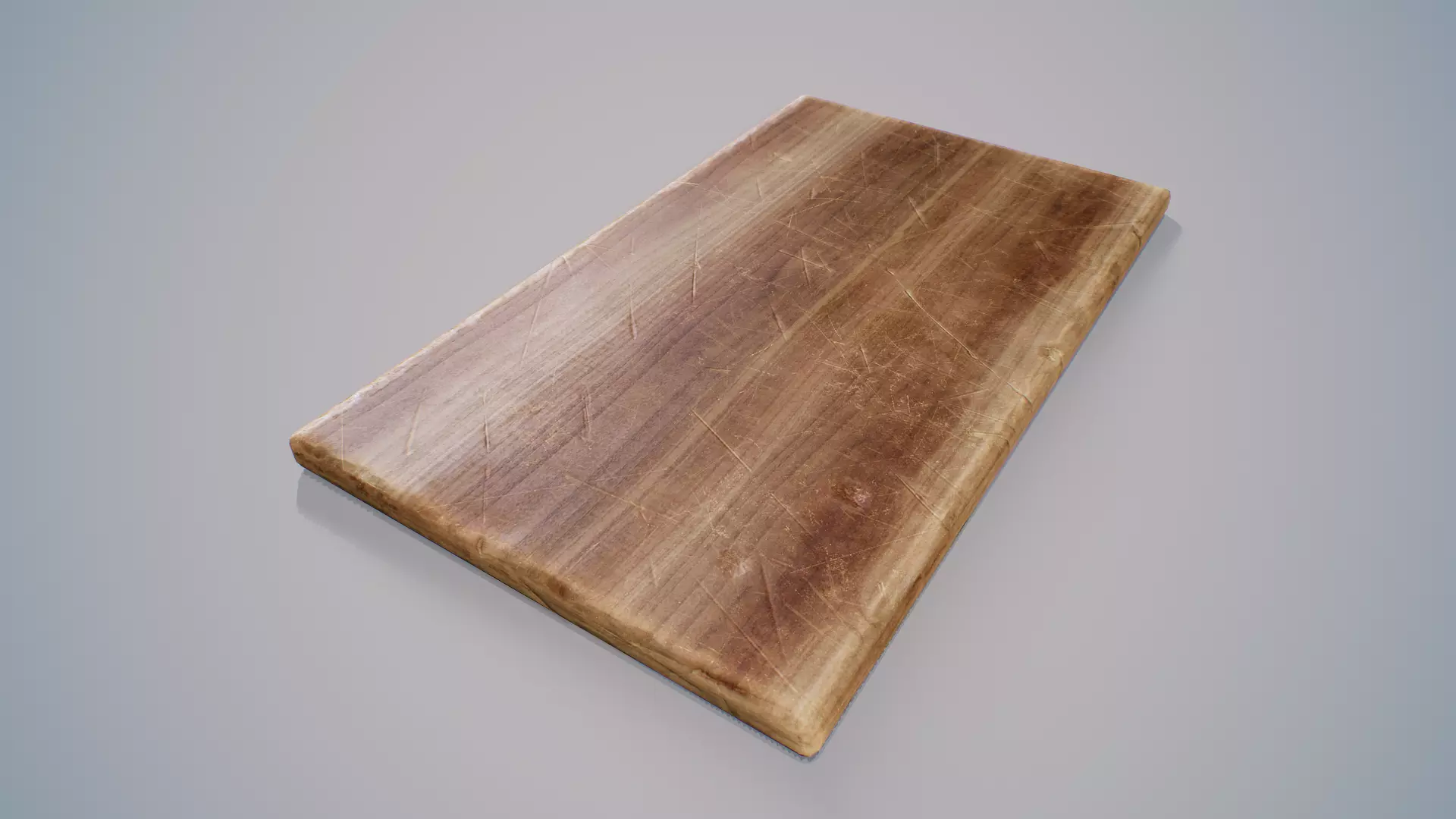 Wooden Cutting Board Low-poly 3D model_0