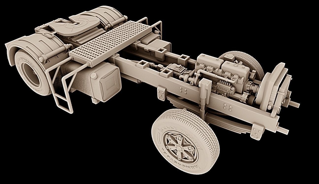 SCANIA 111 TOCO BED CABIN 3D print model_7