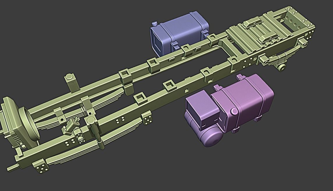 SCANIA 111 TOCO BED CABIN 3D print model_10