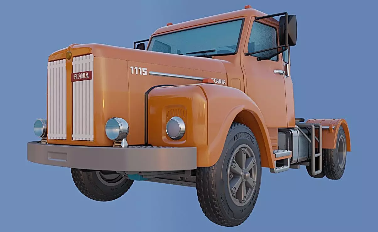 SCANIA 111 TOCO BED CABIN 3D print model_0