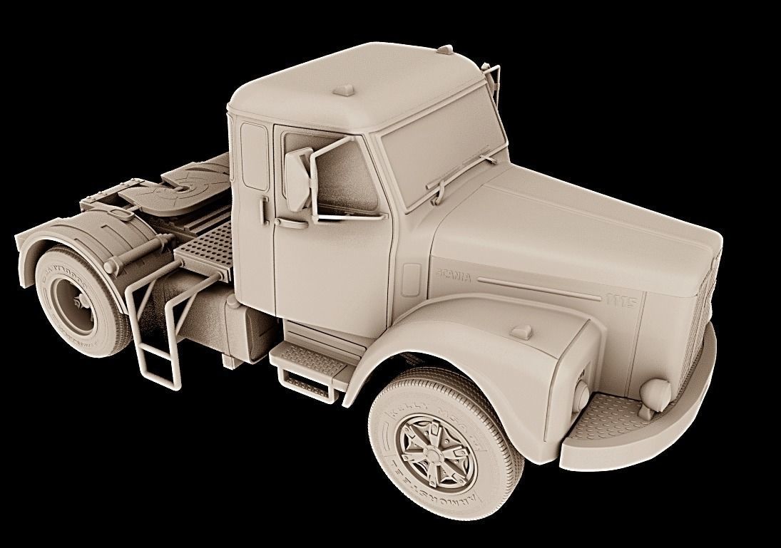 SCANIA 111 TOCO BED CABIN 3D print model_4