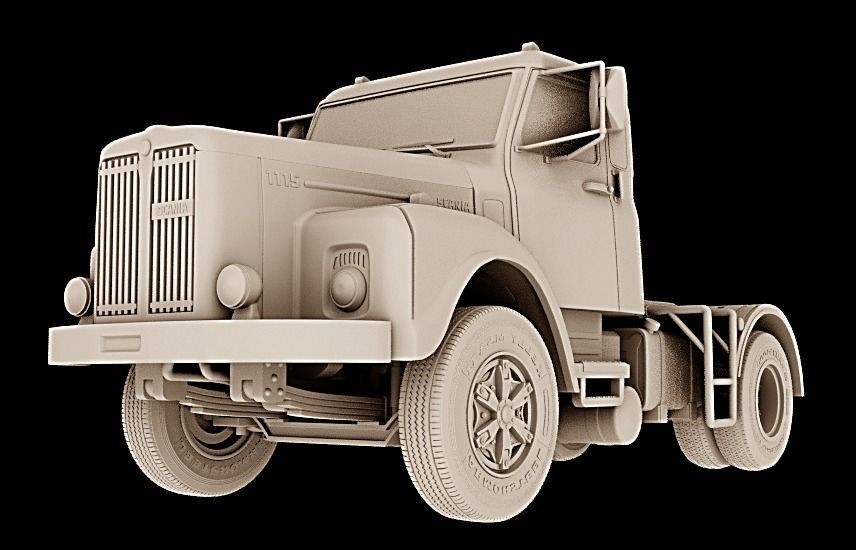 SCANIA 111 TOCO BED CABIN 3D print model_2