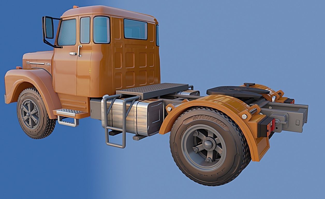 SCANIA 111 TOCO BED CABIN 3D print model_1