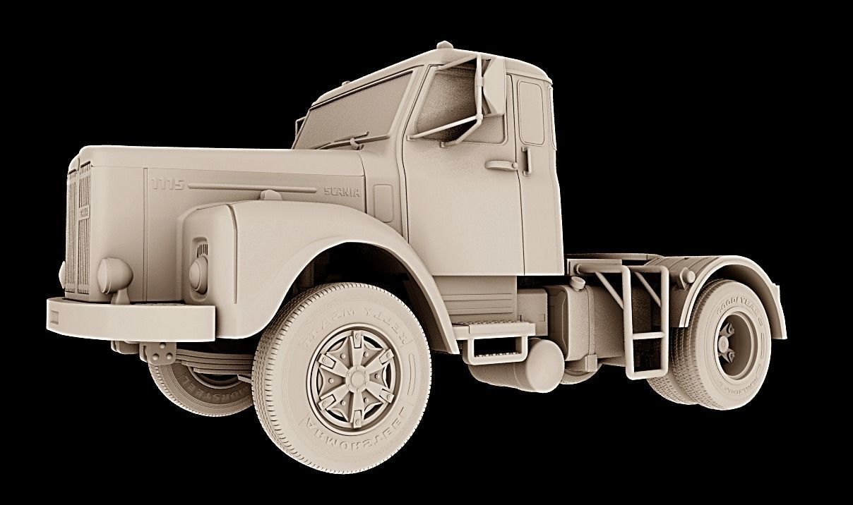 SCANIA 111 TOCO BED CABIN 3D print model_3