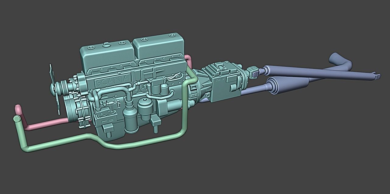 SCANIA 111 TOCO BED CABIN 3D print model_13