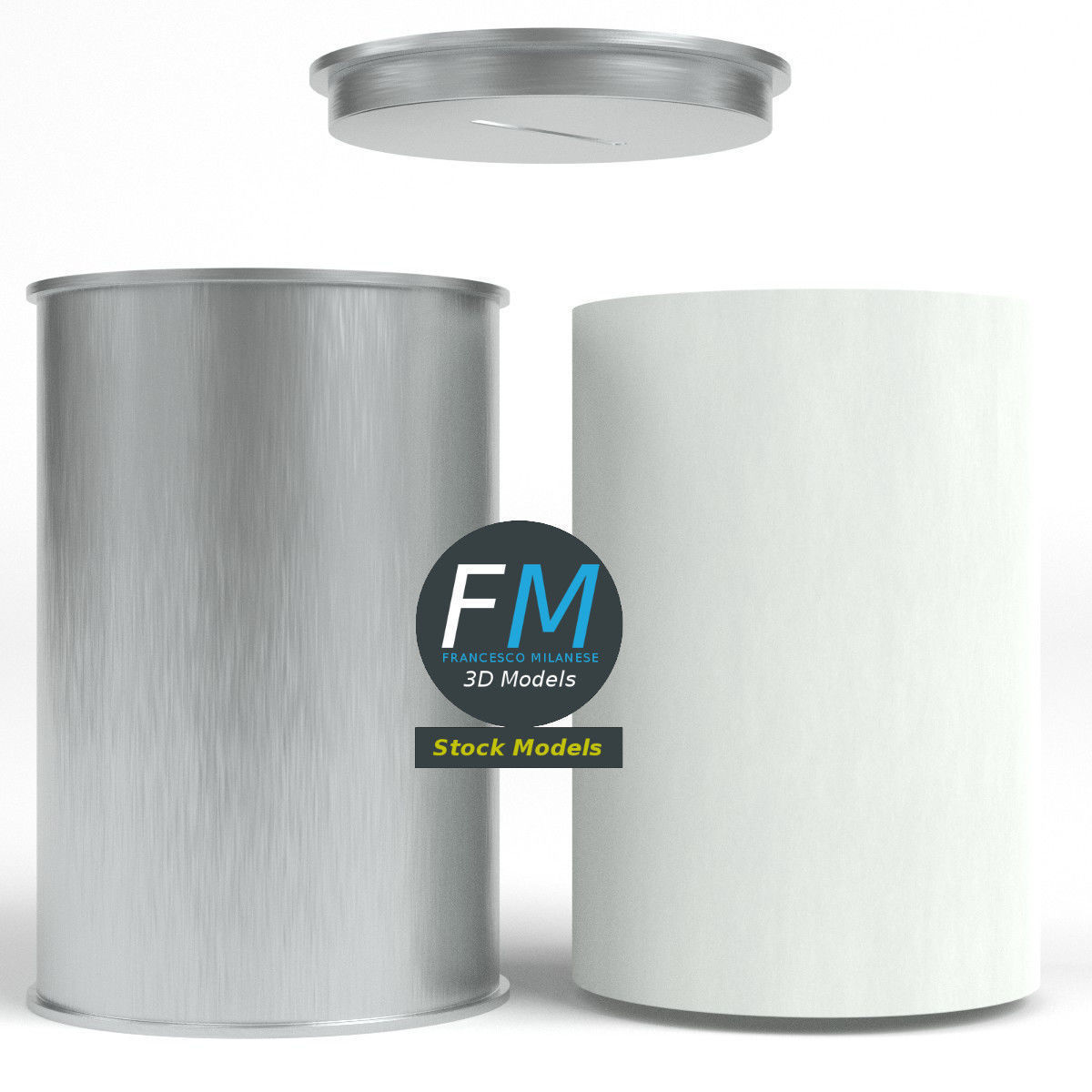 Cylindrical money box 3D model_4