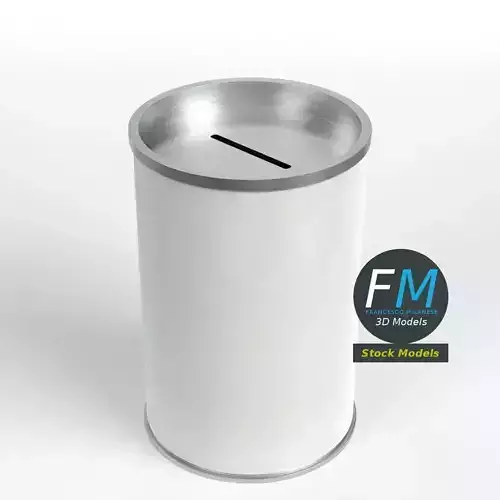 Cylindrical money box 3D model